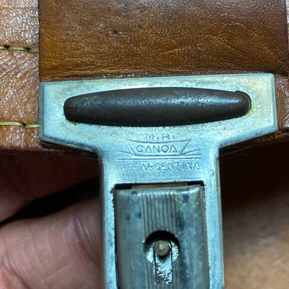 VINTAGE CANOA Crossbody Shoulder Bag Tan Pouch Phone Wallet 80s - Picture 10 of 16